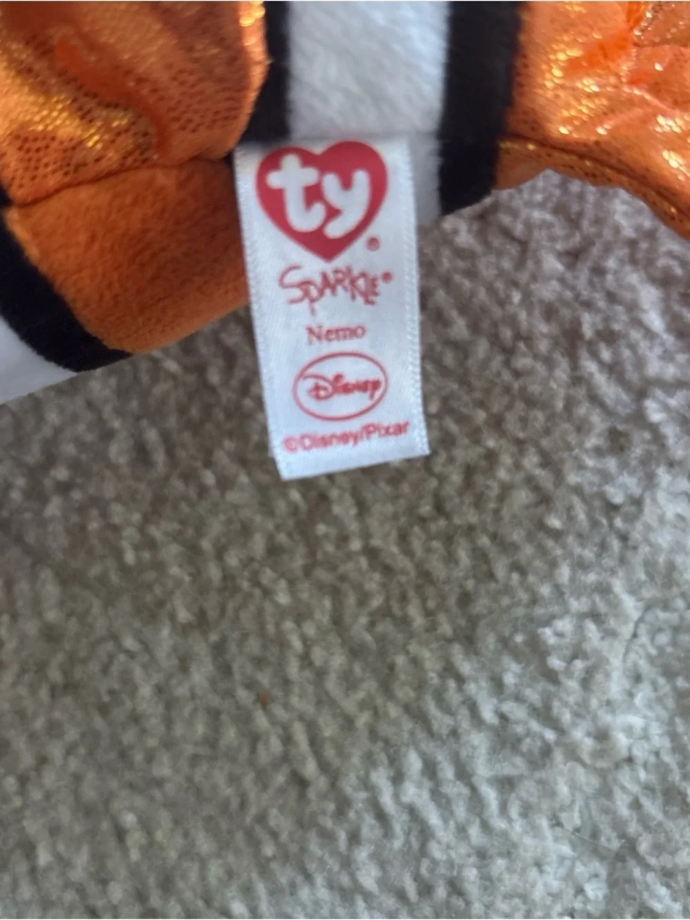 Ty Orange Nemo Plush Fish Stuffed Animal